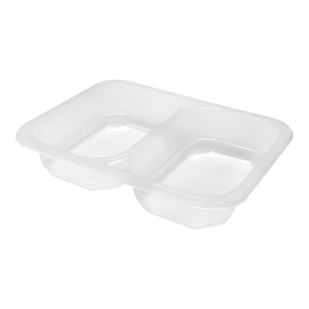 Лоток под запайку 187х137х38 2-секц (50/50) прозрачный